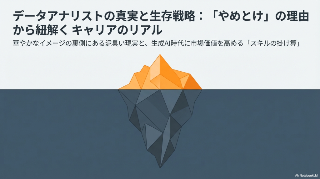 データアナリストはやめとけと言われる理由とは？後悔する人の特徴と向いている人を徹底解説